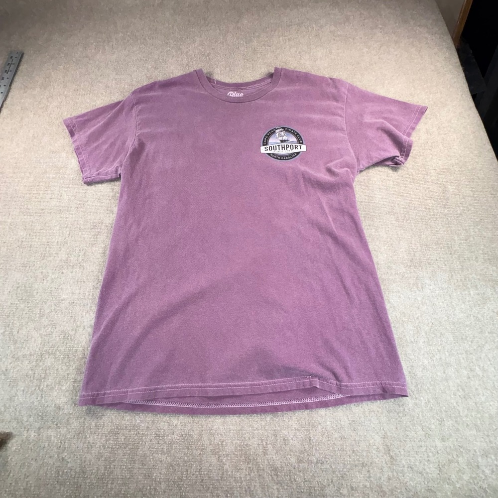 Blue 84 Southport North Carolina Cape Fear Pirate Club Graphic T-Shirt Purple L